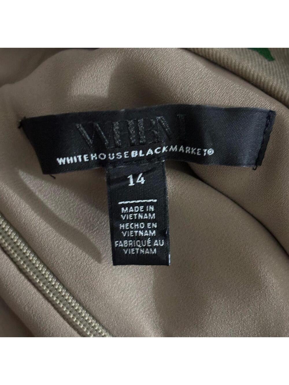 White House Black Market Belted Linen Dress - Picture 4 of 7